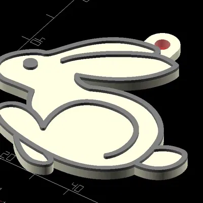 Nhân vật dịch vụ Volkswagen và móc khóa thỏ