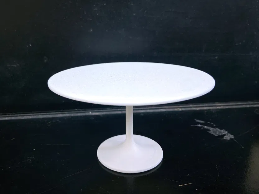 Bàn ăn tròn mô hình tỷ lệ 1:6 cho nhà búp bê - Image 1