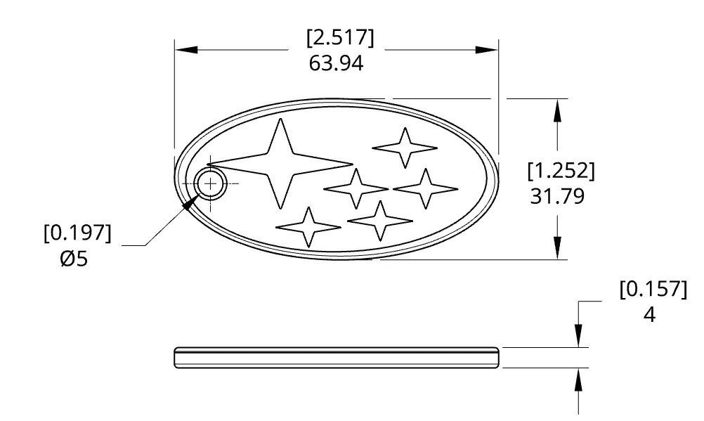 Móc khóa biểu tượng Subaru tùy chỉnh độc đáo - Image 2