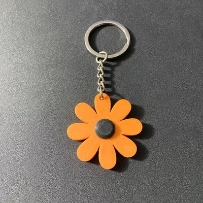 Móc chìa khóa hoa margarita với thiết kế đơn giản và bắt mắt