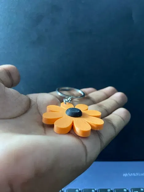 Móc chìa khóa hoa margarita với thiết kế đơn giản và bắt mắt - Image 3