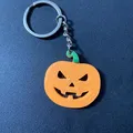 Móc khóa hình bí ngô in 3D hai màu - Thumbnail 1