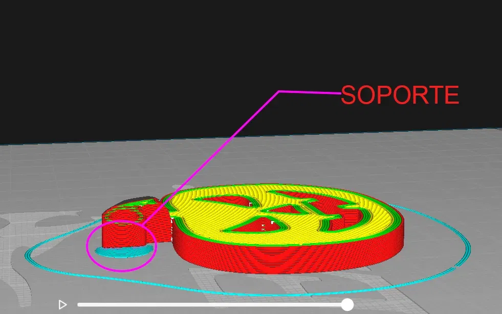 Móc khóa hình bí ngô in 3D hai màu - Image 2
