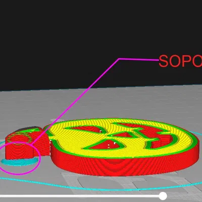 Móc khóa hình bí ngô in 3D hai màu