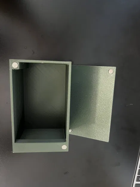 Hộp hình chữ nhật với nắp từ tính bảo vệ gỗ - Image 3