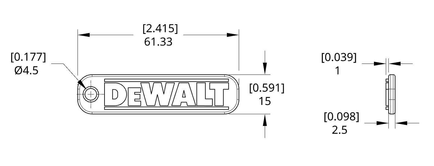 Móc khóa DEWALT tùy chỉnh cho bộ chìa khóa của bạn - Image 3