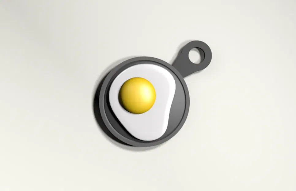 Móc khóa hình trứng chiên độc đáo - Image 1