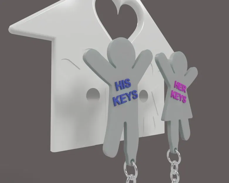 Móc khóa đôi dễ thương cho nhà của bạn - Image 1