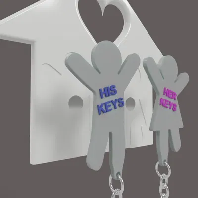 Móc khóa đôi dễ thương cho nhà của bạn