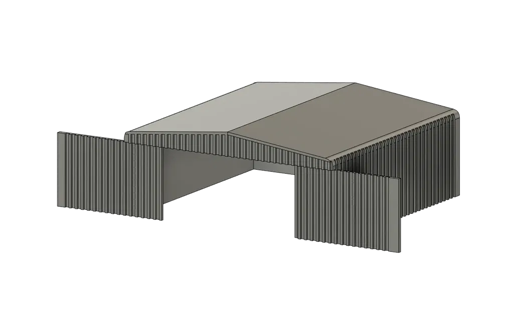 Mô hình thu nhỏ nhà chứa máy bay chi tiết - Image 1