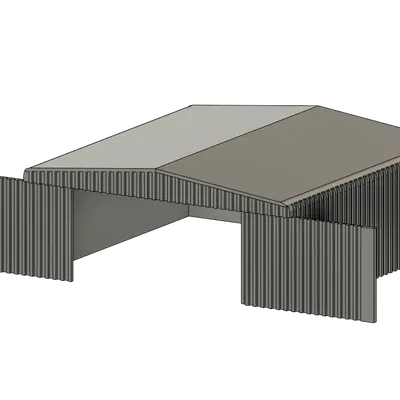 Mô hình thu nhỏ nhà chứa máy bay chi tiết