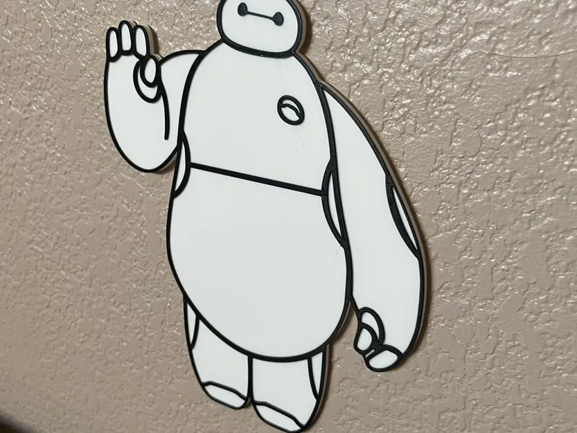 Bảng tường 2D Baymax với thiết kế màu sắc thay đổi - Image 2