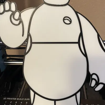 Bảng tường 2D Baymax với thiết kế màu sắc thay đổi