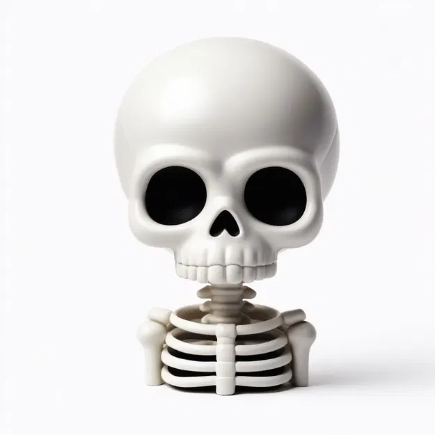 Nhân vật bộ xương Halloween in 3D với hiệu ứng lấp lánh - Image 6