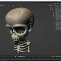 Nhân vật bộ xương Halloween in 3D với hiệu ứng lấp lánh - Thumbnail 8