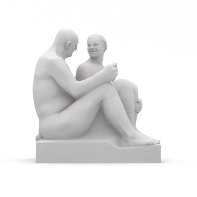 Tượng điêu khắc "Người đàn ông lớn tuổi và cô gái trẻ c...