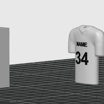 Móc khóa hình áo sơ mi với tên và số tùy chỉnh