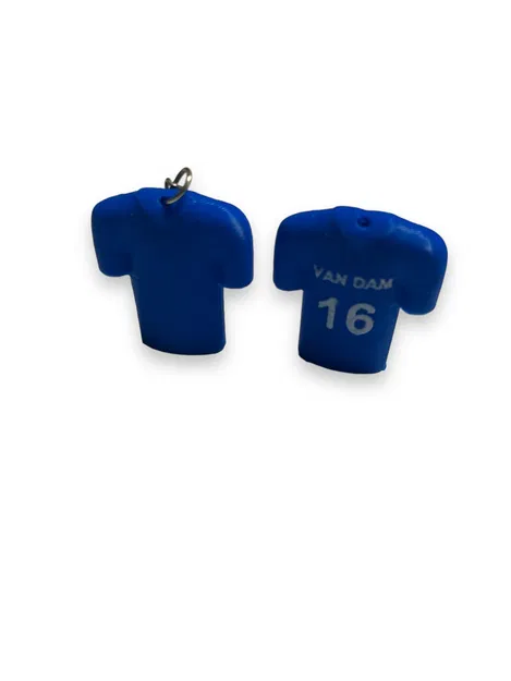 Móc khóa hình áo sơ mi với tên và số tùy chỉnh - Image 4