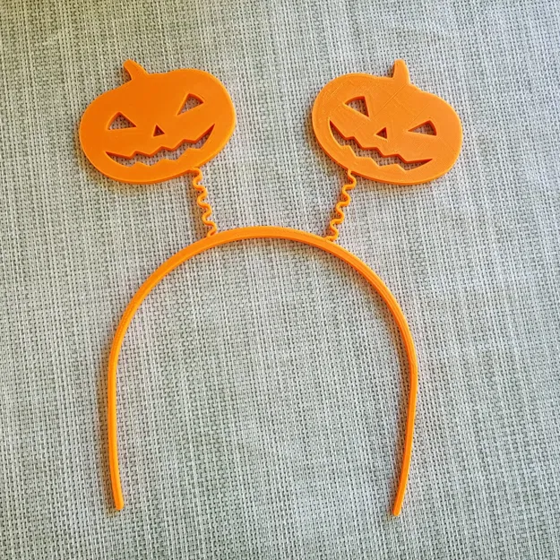 Băng đô Halloween hình bí ngô Bobbleheands - Image 1