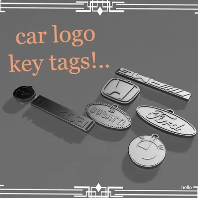 Thẻ chìa khóa với biểu tượng xe hơi 3D