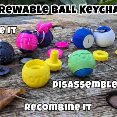 Móc chìa khóa hình cầu có thể vặn xoáy