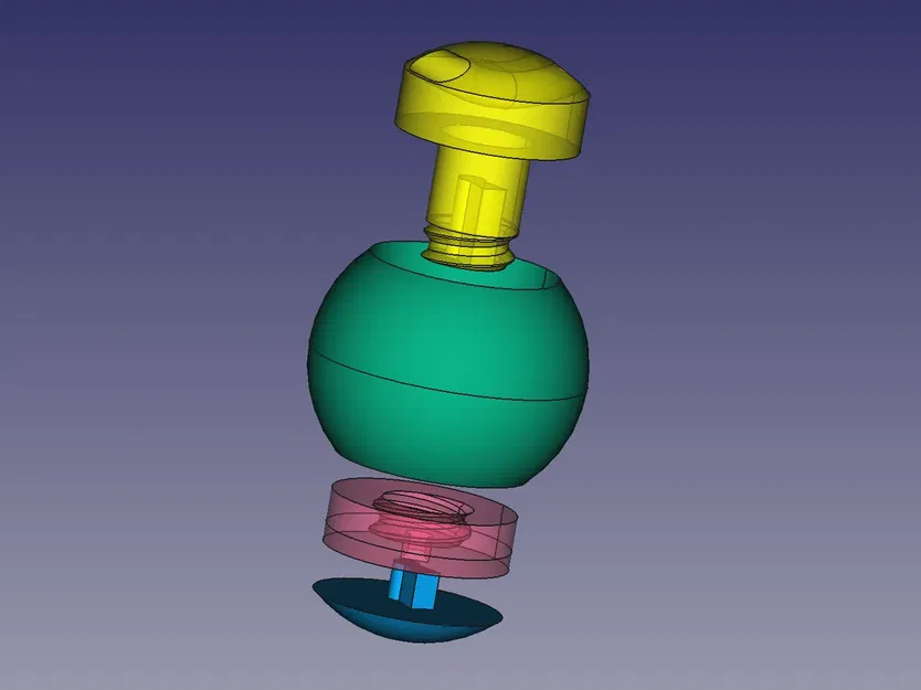 Móc chìa khóa hình cầu có thể vặn xoáy - Image 4