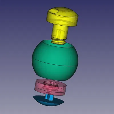Móc chìa khóa hình cầu có thể vặn xoáy