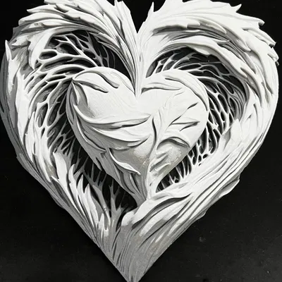 Trái tim lấp lánh với chi tiết tinh xảo