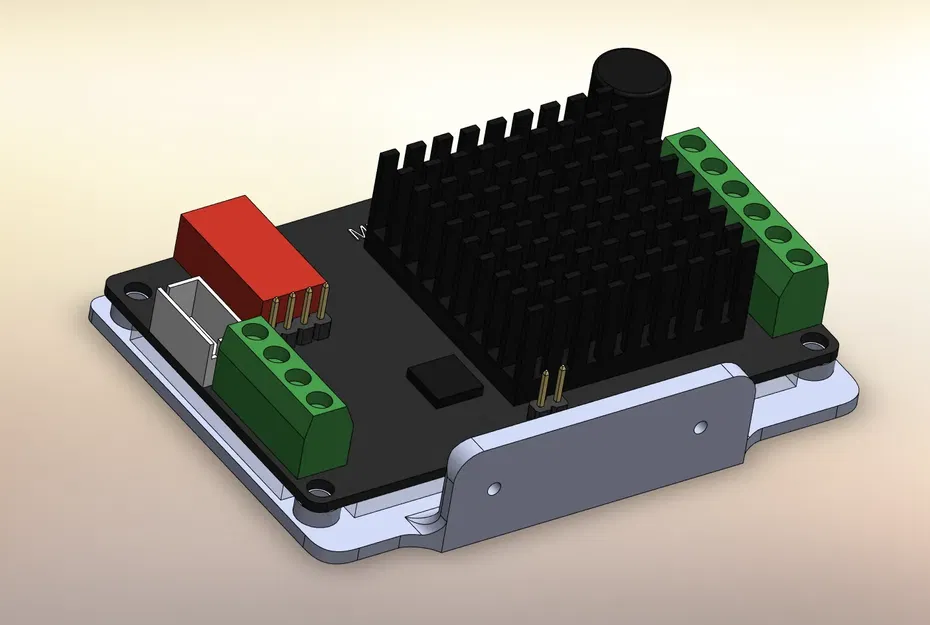 Giá đỡ DIN-rail thẳng đứng cho driver MKS TMC2160-0C - Image 1