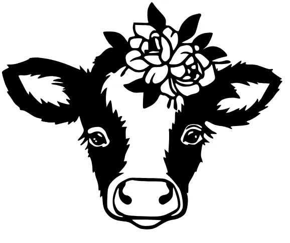 Trang trí tường hình bò cái nghệ thuật - Image 1