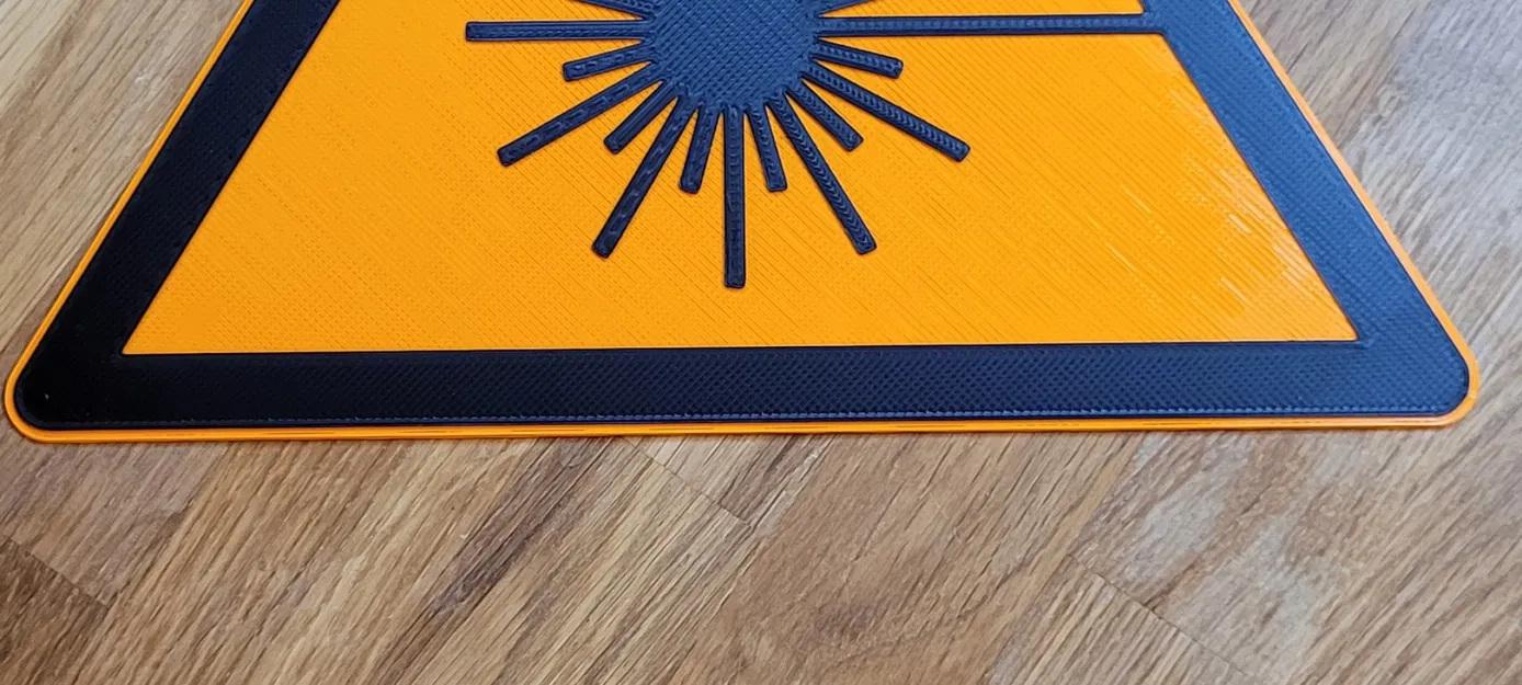 Biểu tượng cảnh báo laser cho cửa xưởng - Image 1