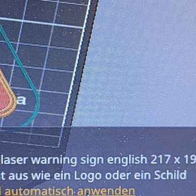 Biểu tượng cảnh báo laser cho cửa xưởng