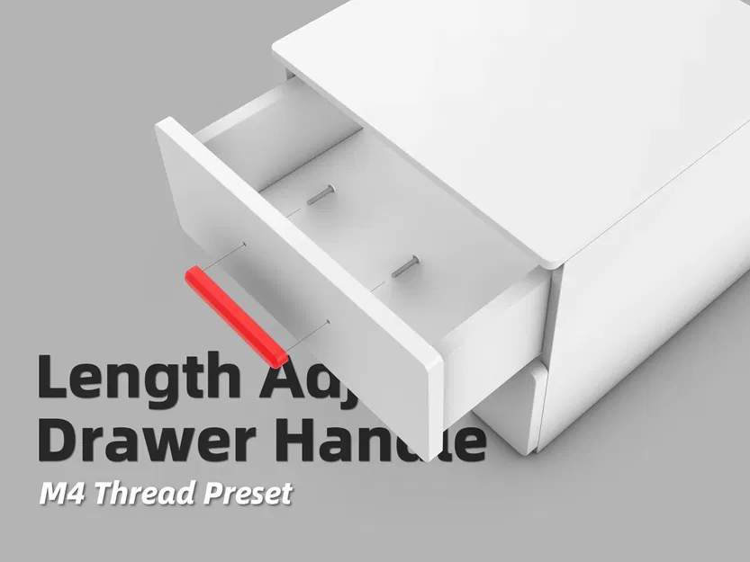 Tay nắm ngăn kéo điều chỉnh độ dài dễ dàng - Image 3