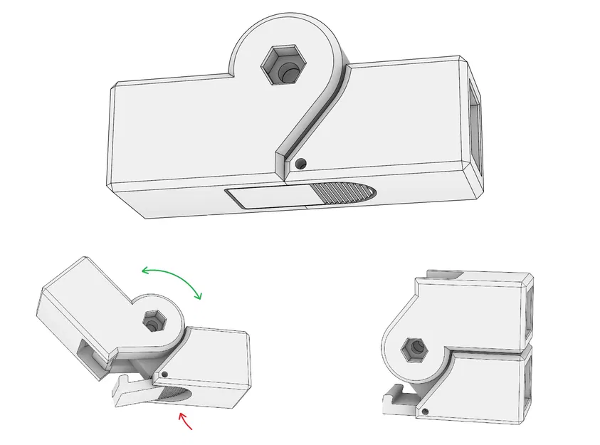 Kết nối nhôm gập 20x20 mm cho ống vuông - Image 1