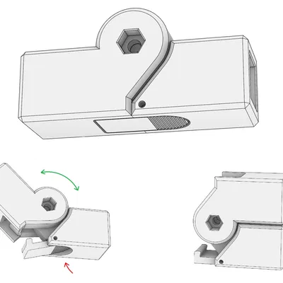Kết nối nhôm gập 20x20 mm cho ống vuông