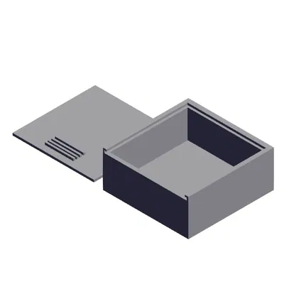 Hộp lưu trữ nhỏ với nắp trượt cho tổ chức đồ dùng