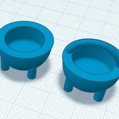 Nồi phép thuật có và không có tay cầm