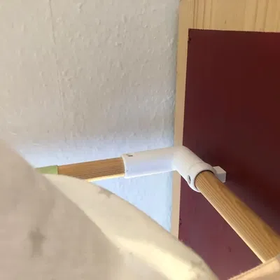 Giường cũi có mái cho trẻ em bằng bộ lắp ráp đơn giản