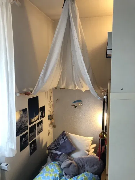 Giường cũi có mái cho trẻ em bằng bộ lắp ráp đơn giản - Image 5