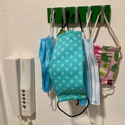 Giá treo khẩu trang có lò xo cho cửa ra vào