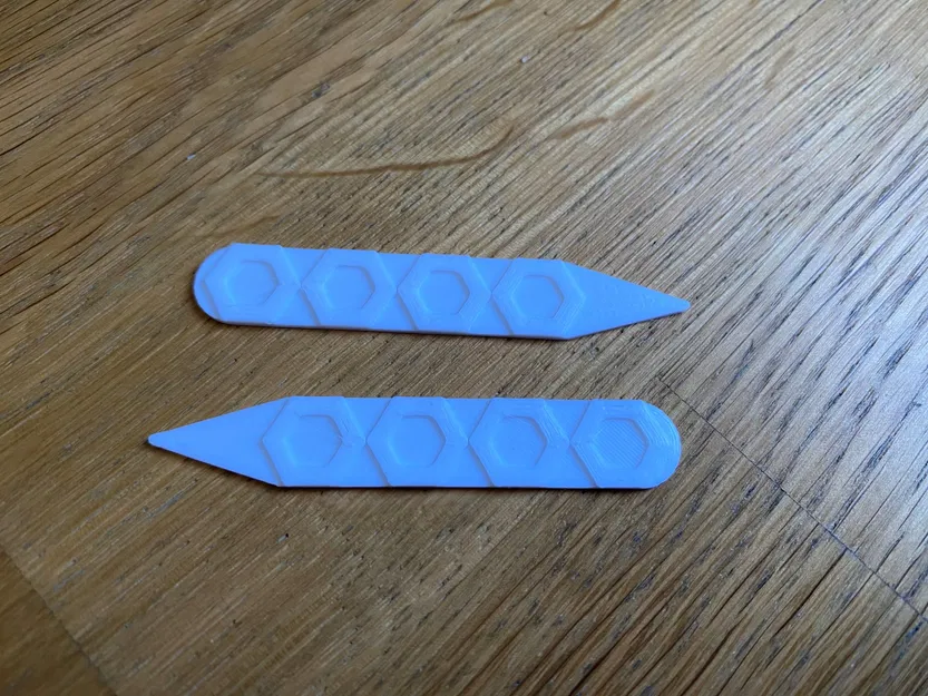 Cứng cổ áo sơ mi hình lục giác dài 60mm - Image 1