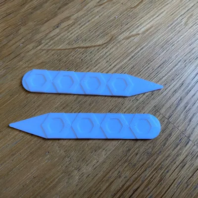 Cứng cổ áo sơ mi hình lục giác dài 60mm