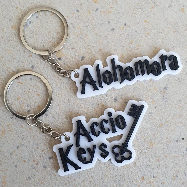 Móc khóa phép thuật Harry Potter Accio và Alohomora - Image 1