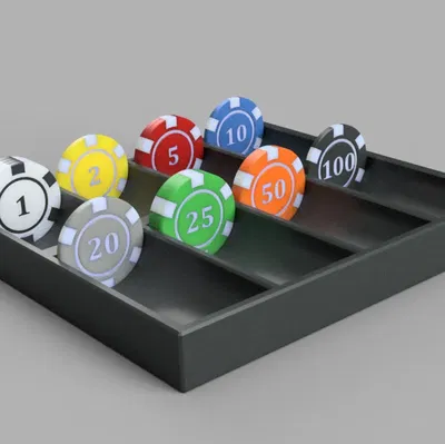 Bộ chip poker và khay cho trò chơi casino