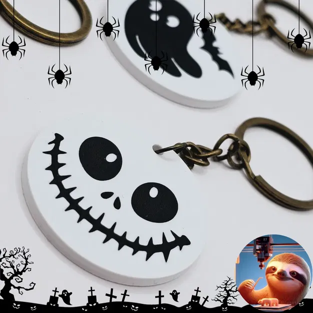 Móc khóa Halloween 3D với thiết kế ma quái (BỘ 4) - Image 1