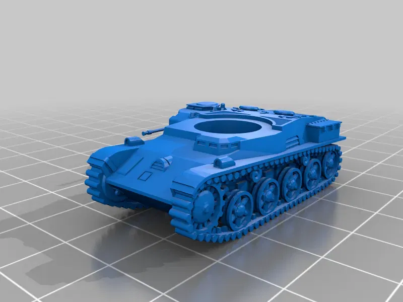 Mô hình xe tăng Toldi 1 tỷ lệ 1/100 dễ in - Image 1