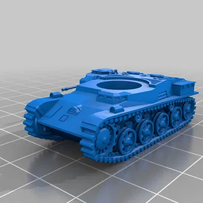 Mô hình xe tăng Toldi 1 tỷ lệ 1/100 dễ in