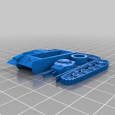 Mô hình xe tăng Toldi 1 tỷ lệ 1/100 dễ in