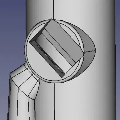 Ống nhạc flue in 3D với phần labium in 3D
