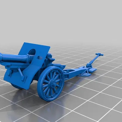 Pháo tự hành M1918 155mm dễ in tỉ lệ 1/100